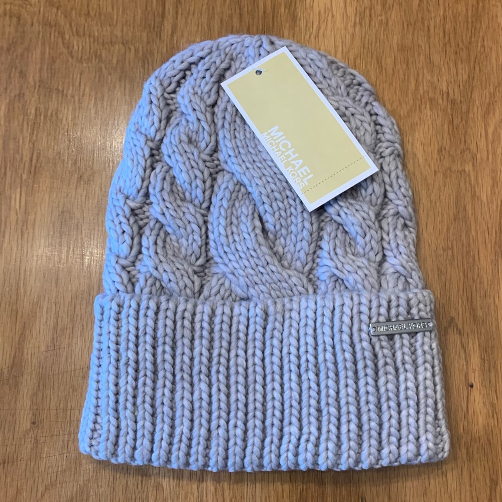 Michael Kors cuffed cable knit beanie